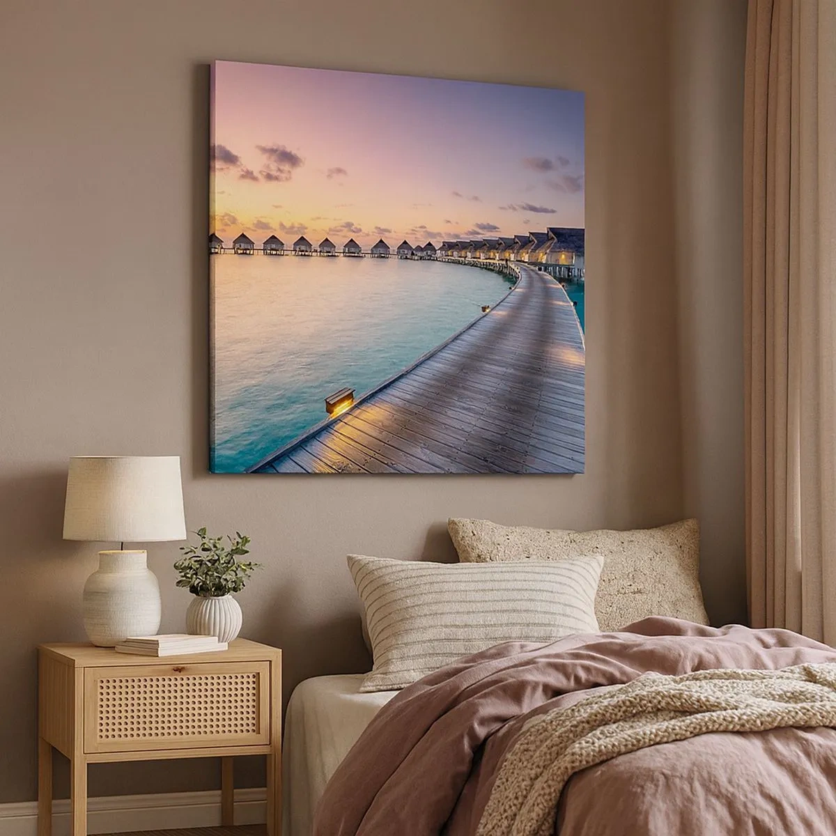 Bild auf Leinwand - Leinwandbild - Urlaub - zurück zu den Quellen - 30x30 cm