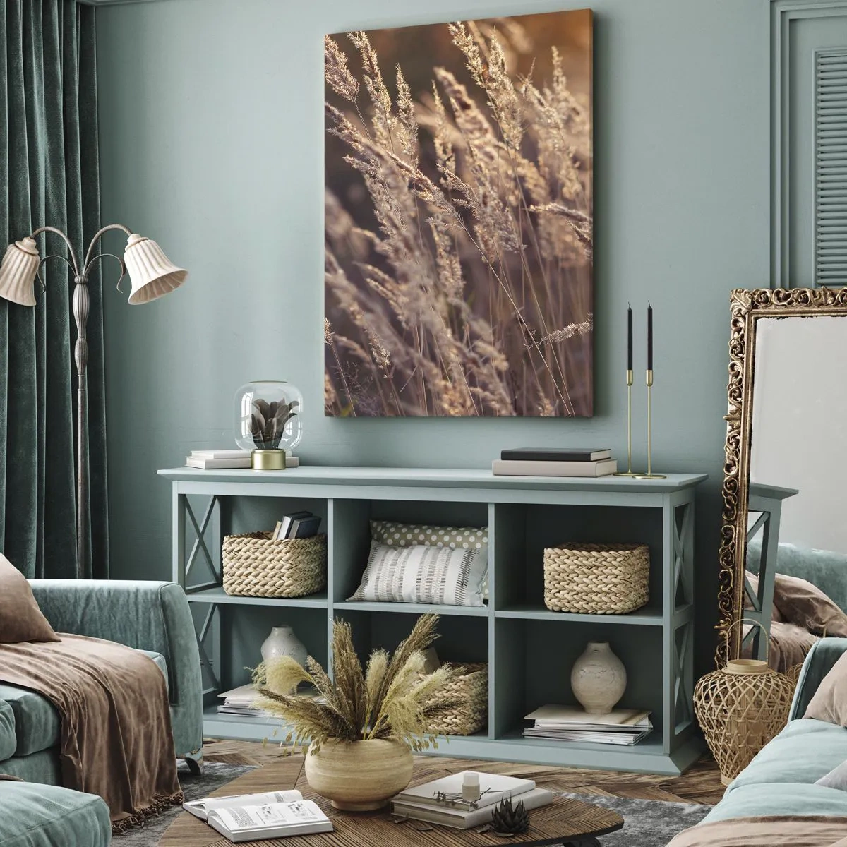 Bild auf Leinwand - Leinwandbild - Bereit, den Herbst willkommen zu heißen - 55x100 cm