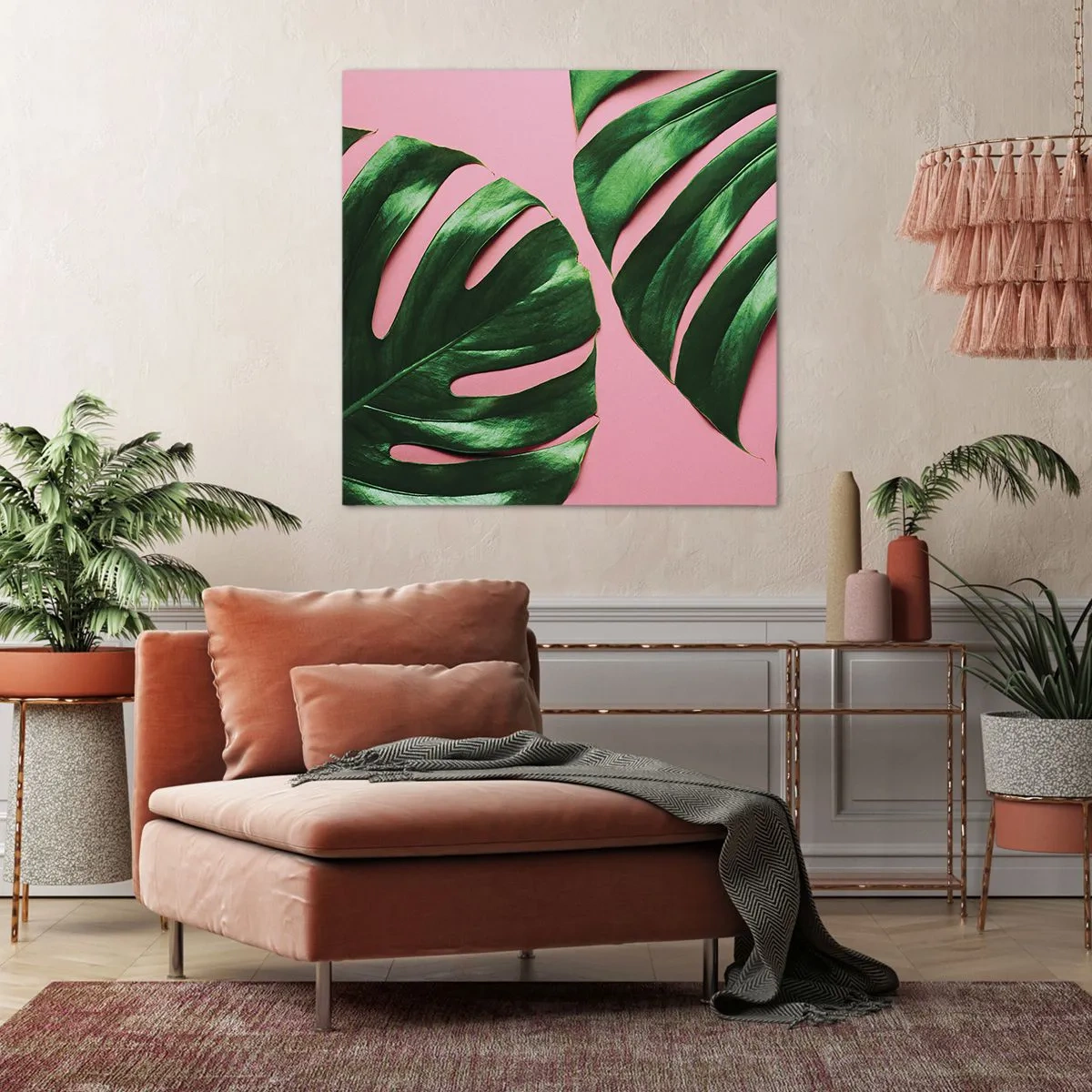 Bild auf Leinwand - Leinwandbild - Rendezvous im Grünen - 40x40 cm