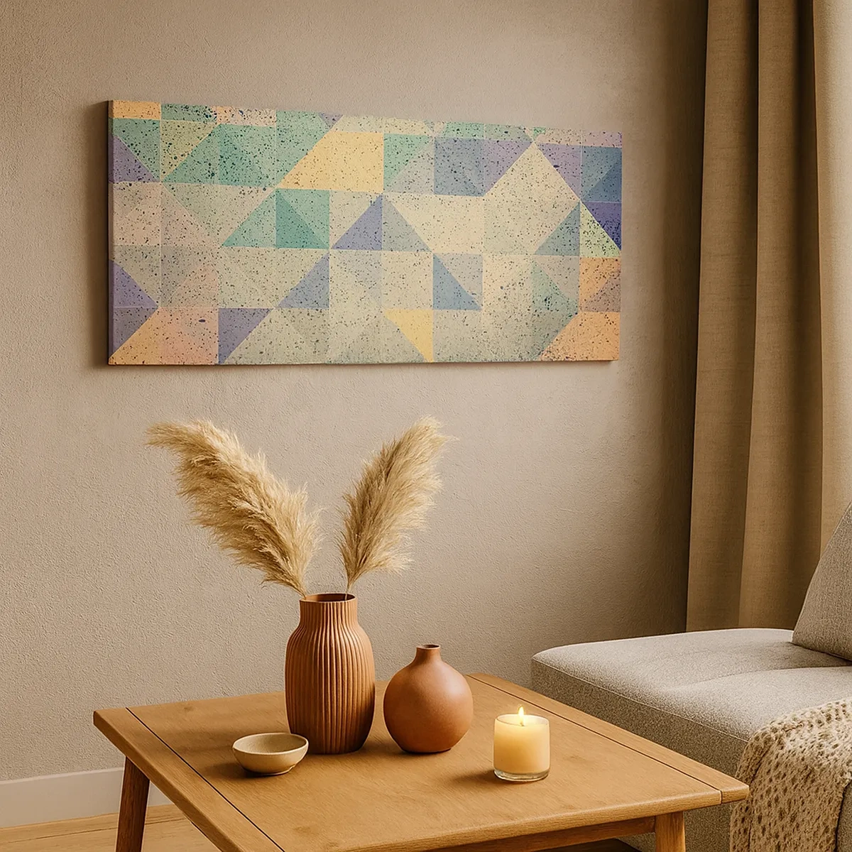 Bild auf Leinwand - Leinwandbild - Republik der Dreiecke - 30x30 cm