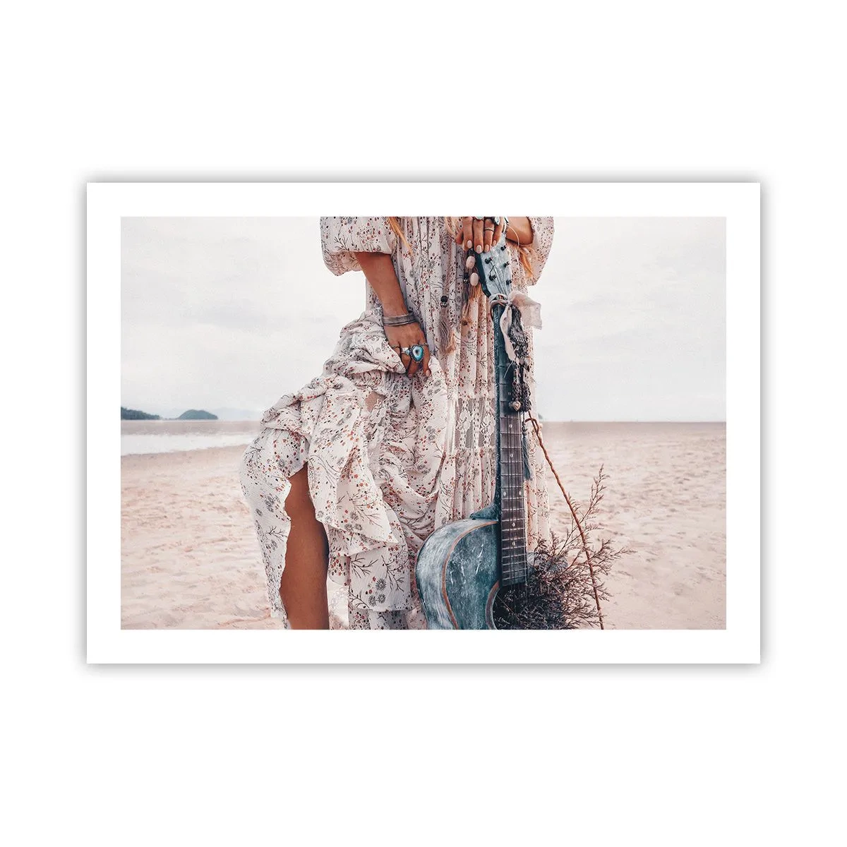 Poster - Kinderblumen auf dem Weg - 70x50 cm