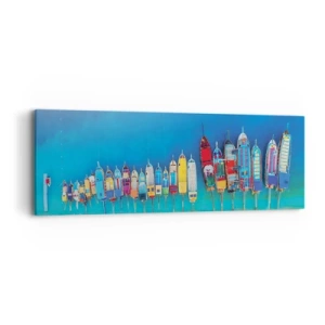 Bild auf Leinwand - Leinwandbild - Aus der Vogelperspektive - 90x30 cm