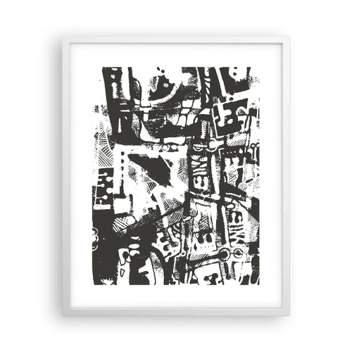 Poster in einem weißen Rahmen - Ordnung oder Chaos? - 40x50 cm
