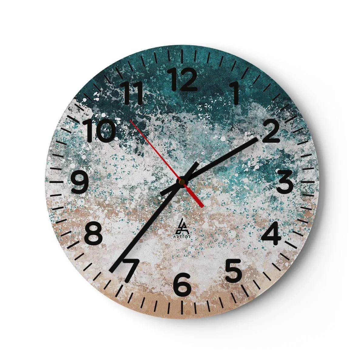 Wanduhr - Glasuhr - Meeresgeschichten - 40x40 cm