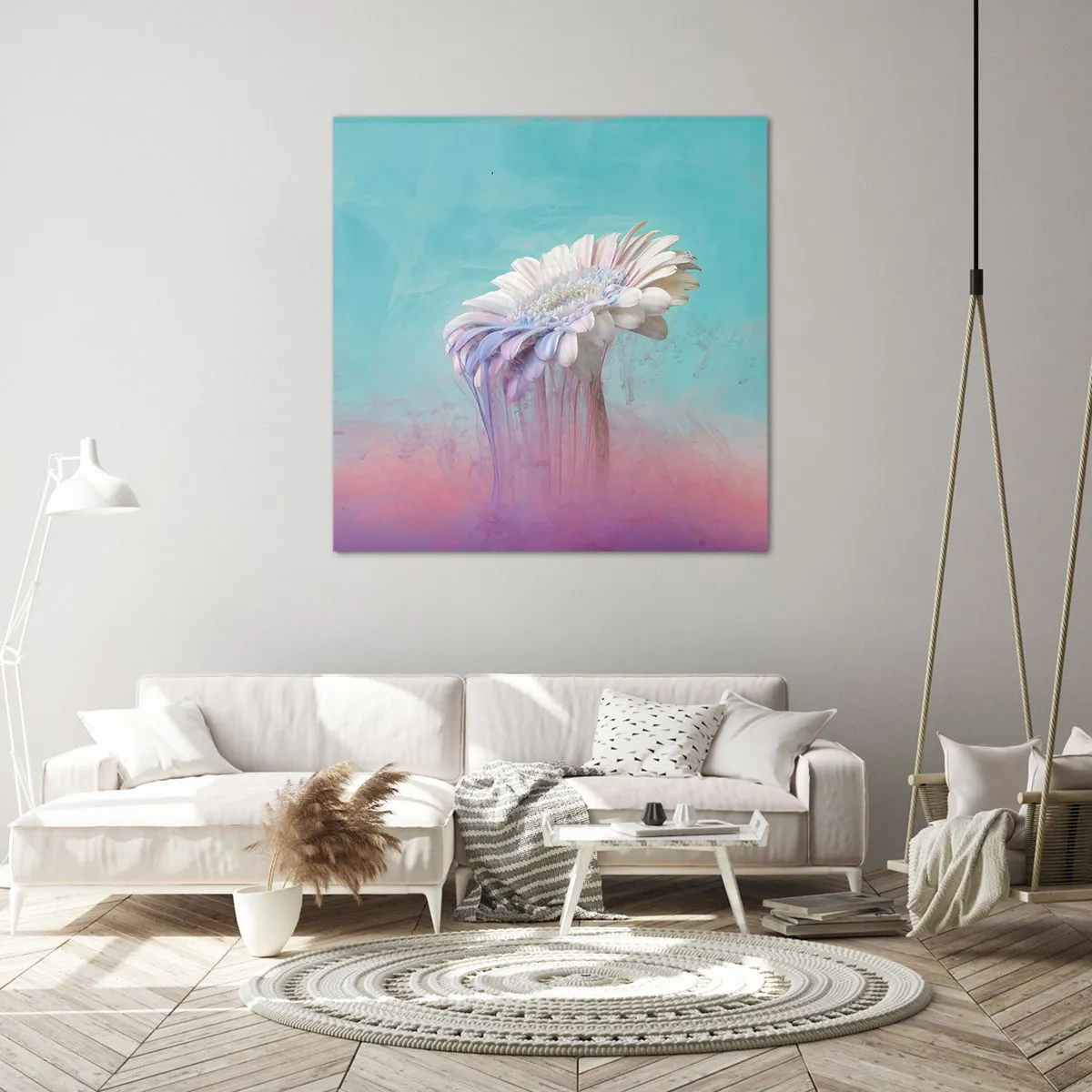 Bild auf Leinwand - Leinwandbild - Blumenunterwelt - 30x30 cm