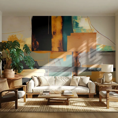 Maßgeschneiderte Fototapete Premium Canvas - Abstraktion – Licht und Schatten - Abstraktion, Modern, Stück