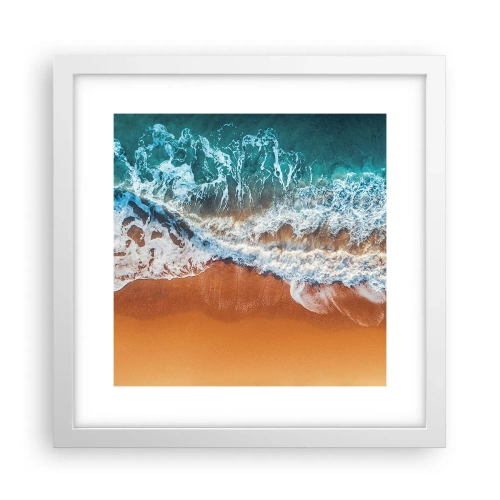 Poster in einem weißen Rahmen - Immer Hand in Hand - 30x30 cm