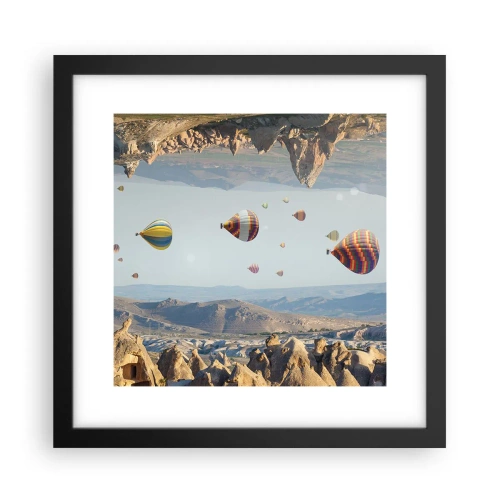 Poster in einem schwarzem Rahmen - Hier ist alles möglich - 30x30 cm