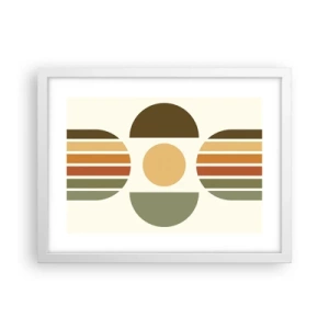 Poster in einem weißen Rahmen - In Erdtönen - 40x30 cm