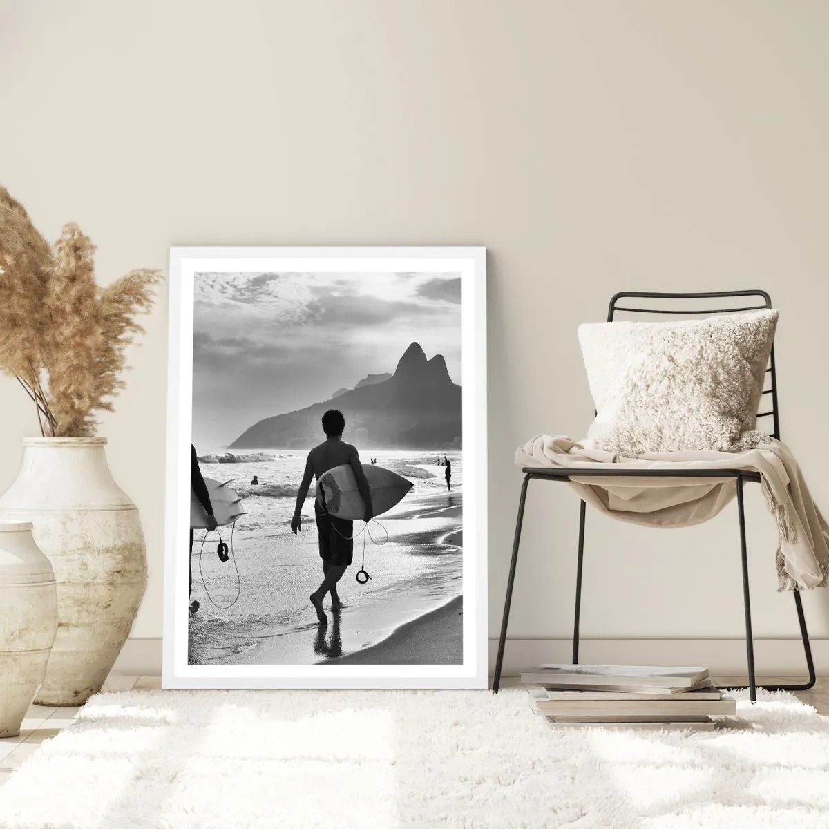 Poster in einem weißen Rahmen - Single-Wave-Samba - 30x40 cm