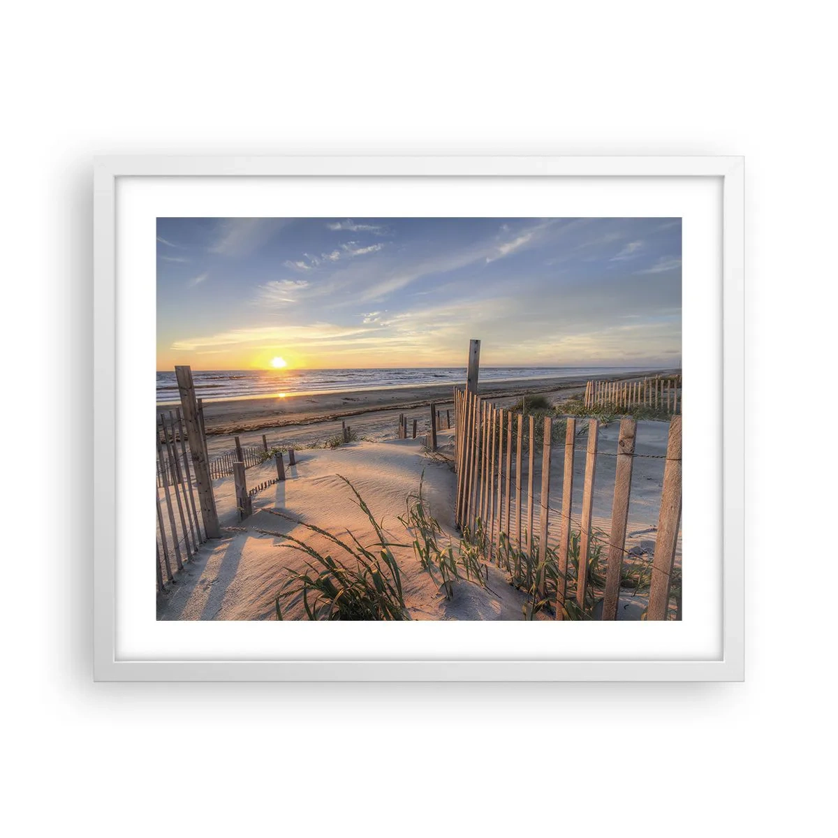 Poster in einem weißen Rahmen - Schein und Schatten des Windes - 50x40 cm