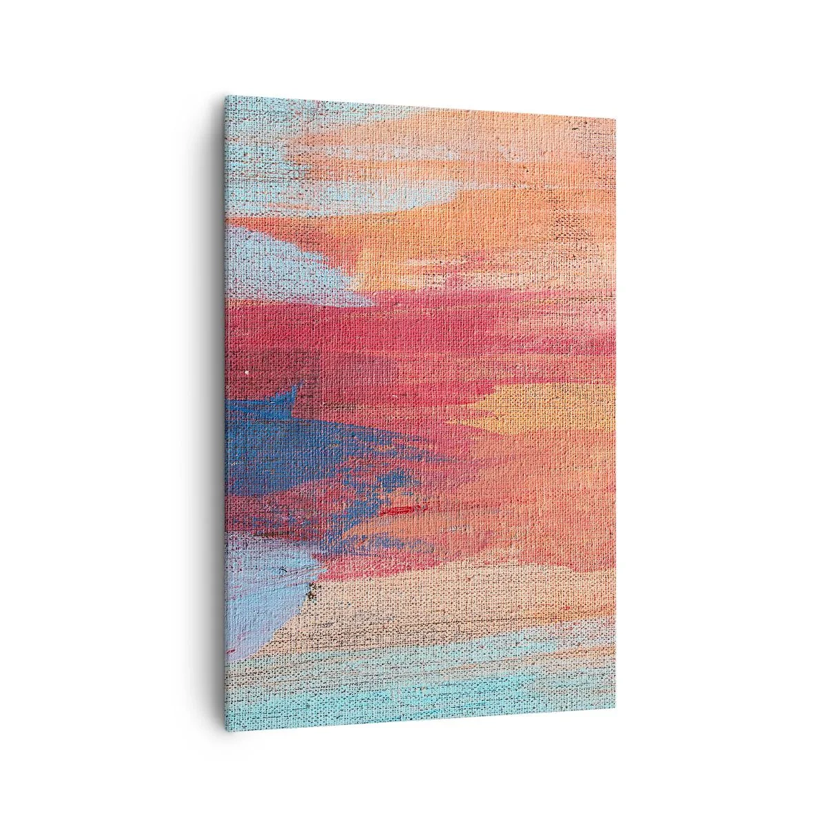 Bild auf Leinwand - Leinwandbild - Bunte abstrakte Pinselstriche - 70x100cm - Renne den Regenbogen hinunter - Moderne Wanddekoration für Wohnzimmer und Schlafzimmer ARTTOR