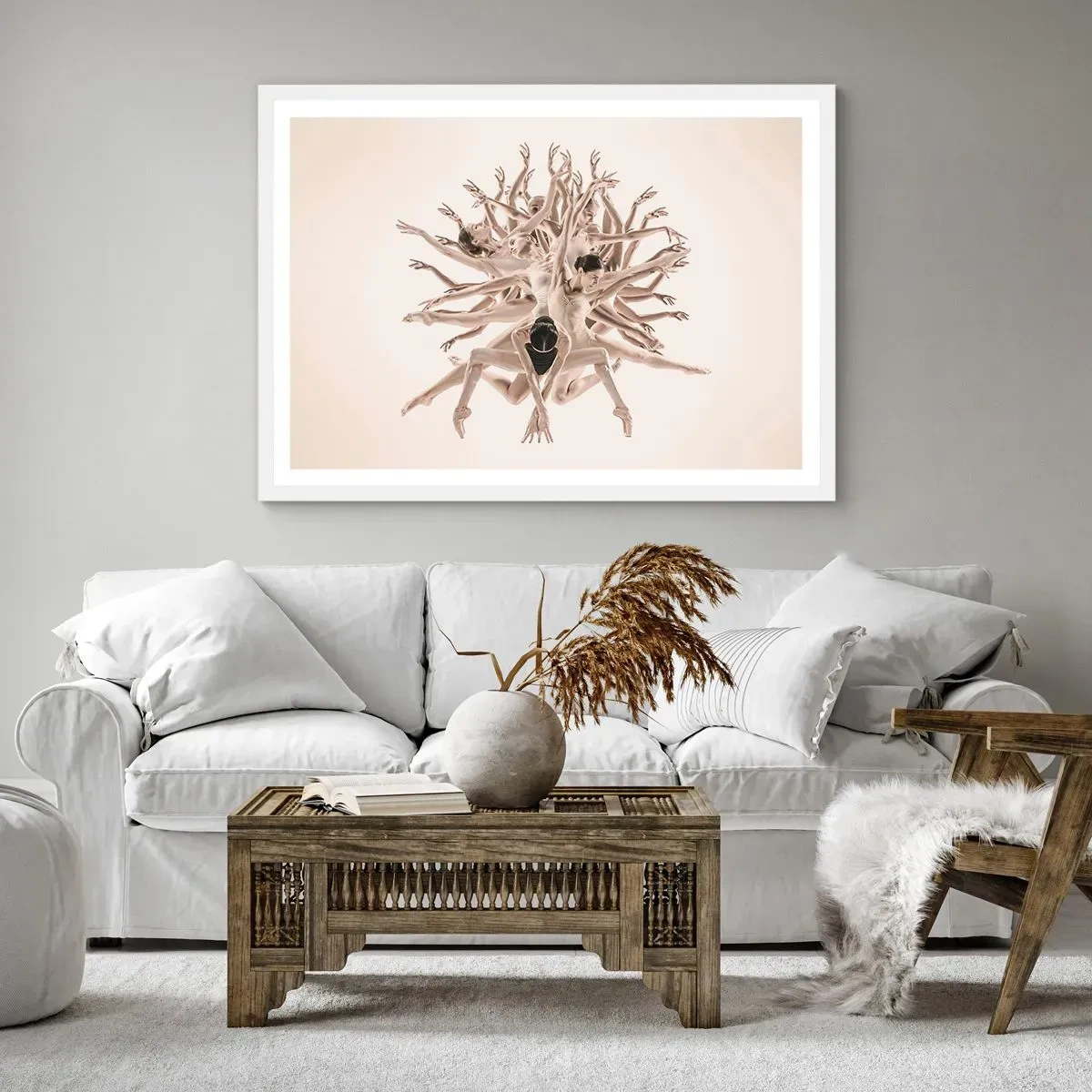 Poster in einem weißen Rahmen - Aufblühen im Tanz - 40x30 cm