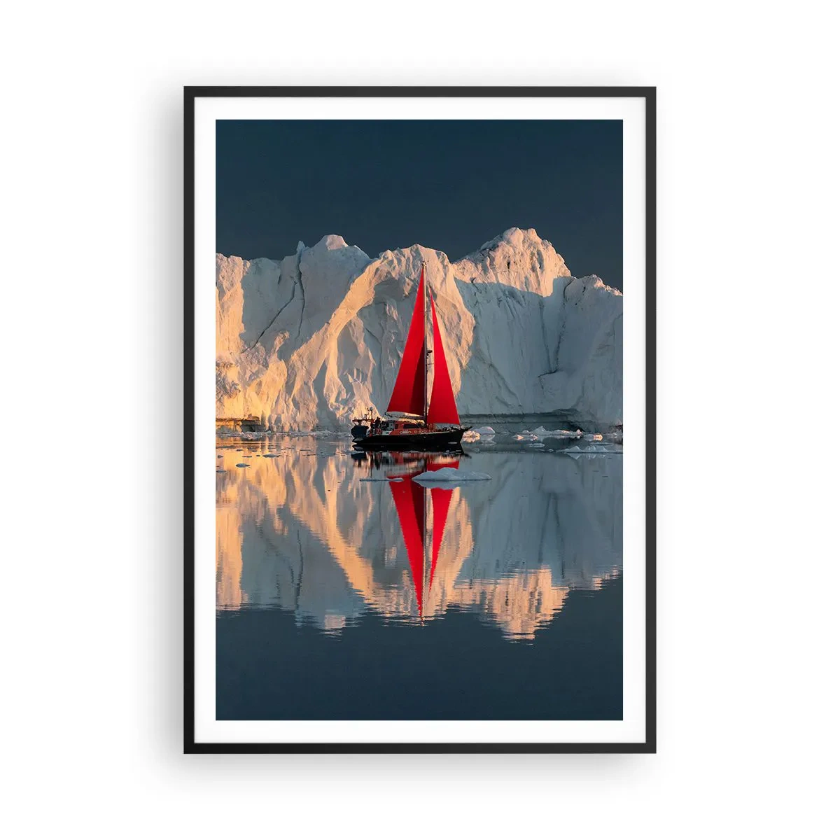 Poster in einem schwarzem Rahmen - Am Rande der Welt - 70x100 cm