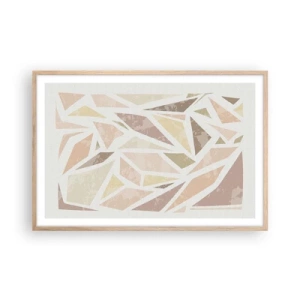 Poster in einem Rahmen aus heller Eiche - Buntglas-Komposition - 91x61 cm