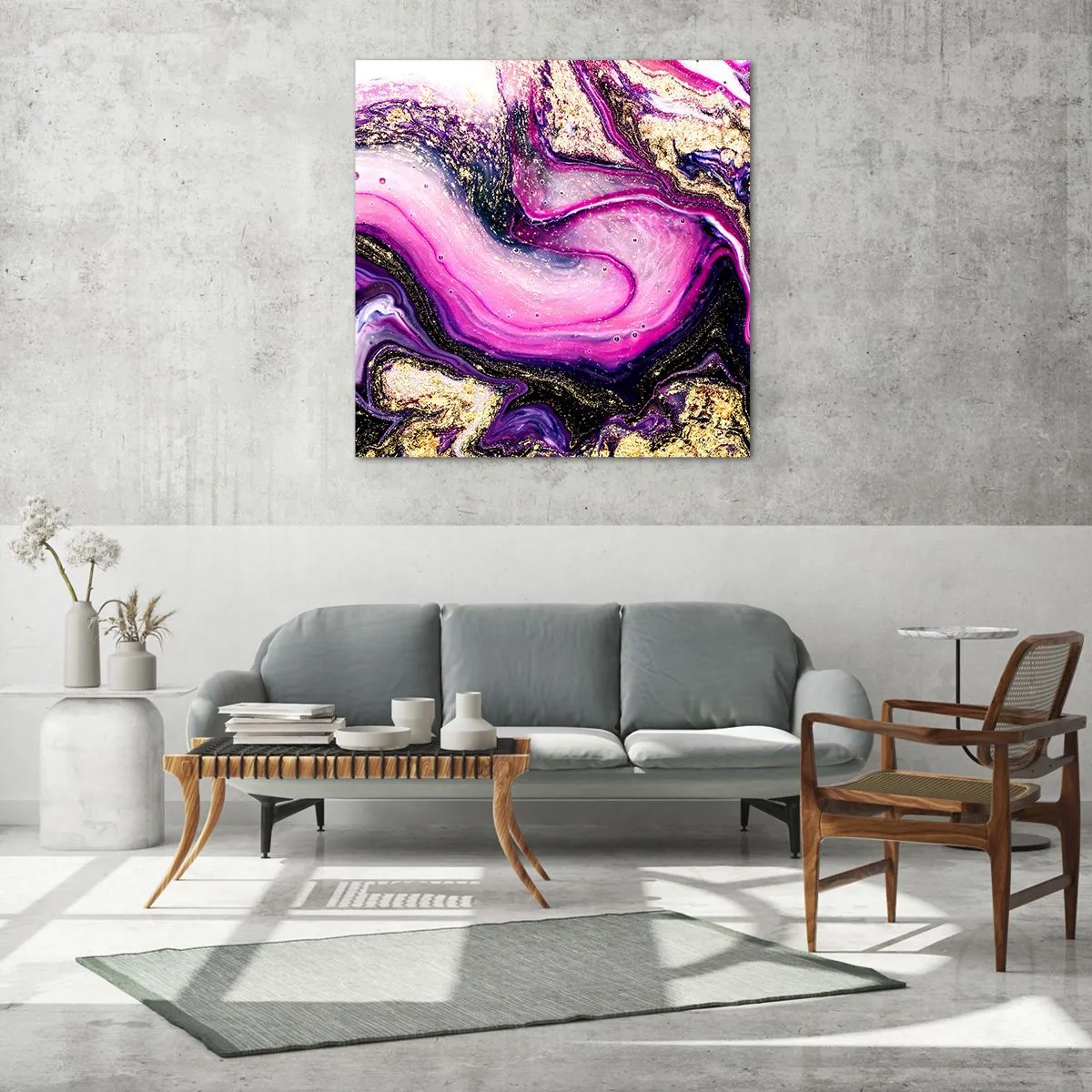 Glasbild - Bild auf glas - Ein Moment hinter den Kulissen - 40x40 cm