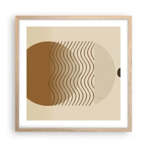Poster in einem Rahmen aus heller Eiche - Zur Entstehung geometrischer Figuren - 50x50 cm