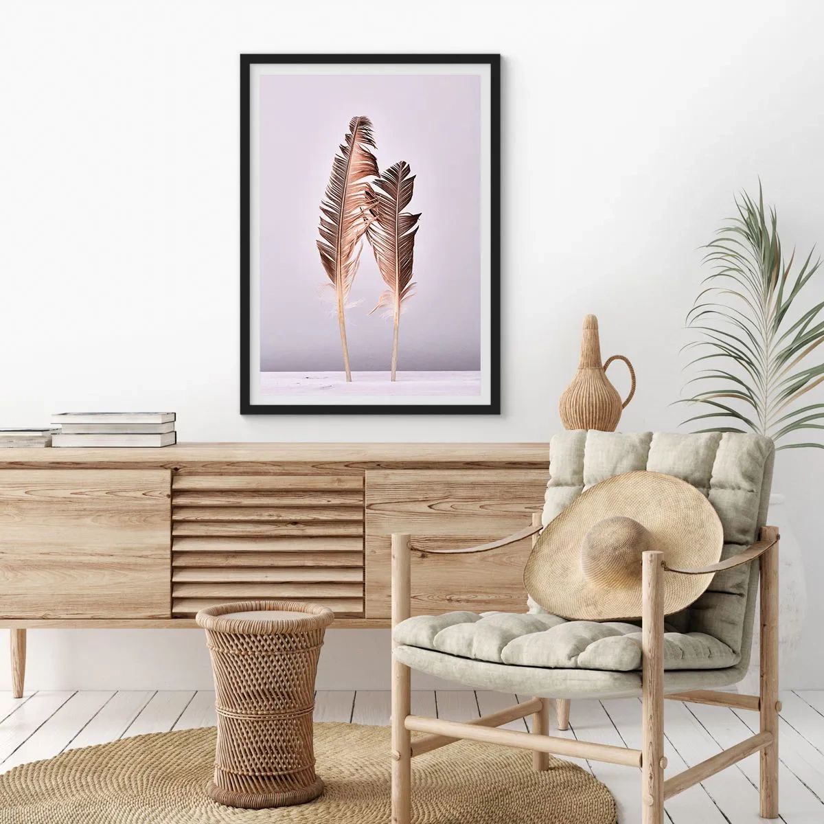 Poster in einem schwarzem Rahmen - Gegen das Nichts - 40x50 cm