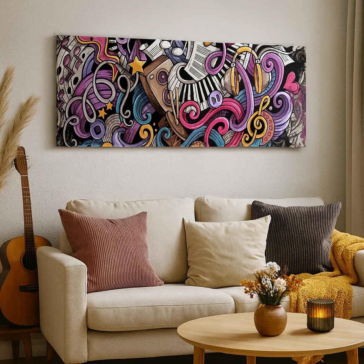 Bild auf Leinwand - Leinwandbild - Komplizierte Melodie - 30x30 cm