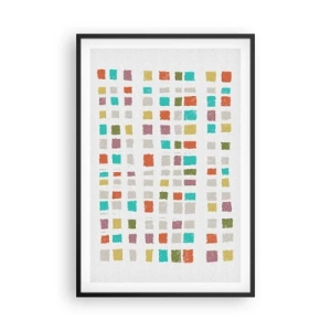 Poster in einem schwarzem Rahmen - Unbekanntes Spiel - 61x91 cm