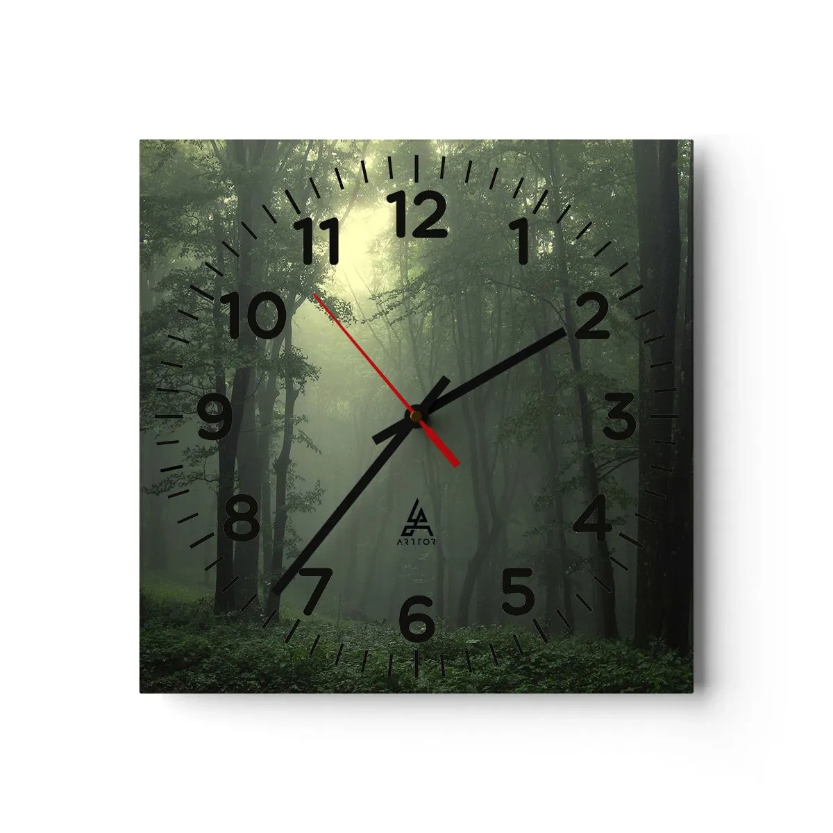 Wanduhr - Glasuhr - Bevor er aufwacht - 30x30 cm