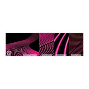 Fototapeten Muster Selbstklebend Deluxe Sticker - Allee des Lichts - Linien, Modern, Neon - 100x30 cm