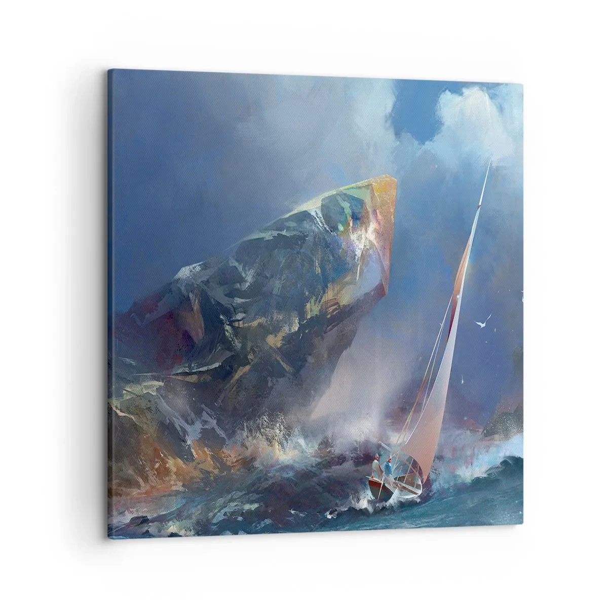 Bild auf Leinwand - Leinwandbild - Wer den Mut hat, gewinnt - 50x50 cm