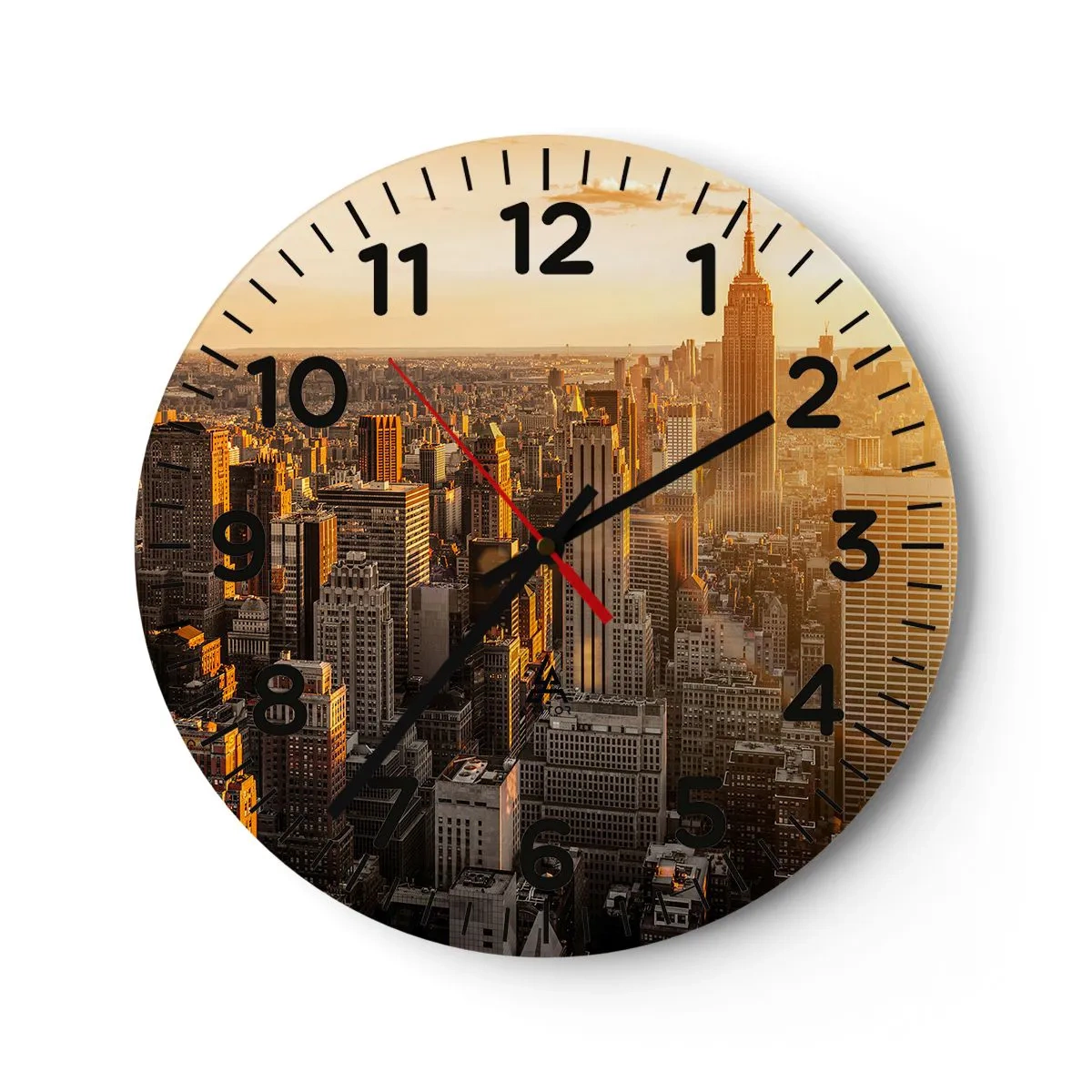 Wanduhr - Glasuhr - In der Sonne wachsen - 40x40 cm