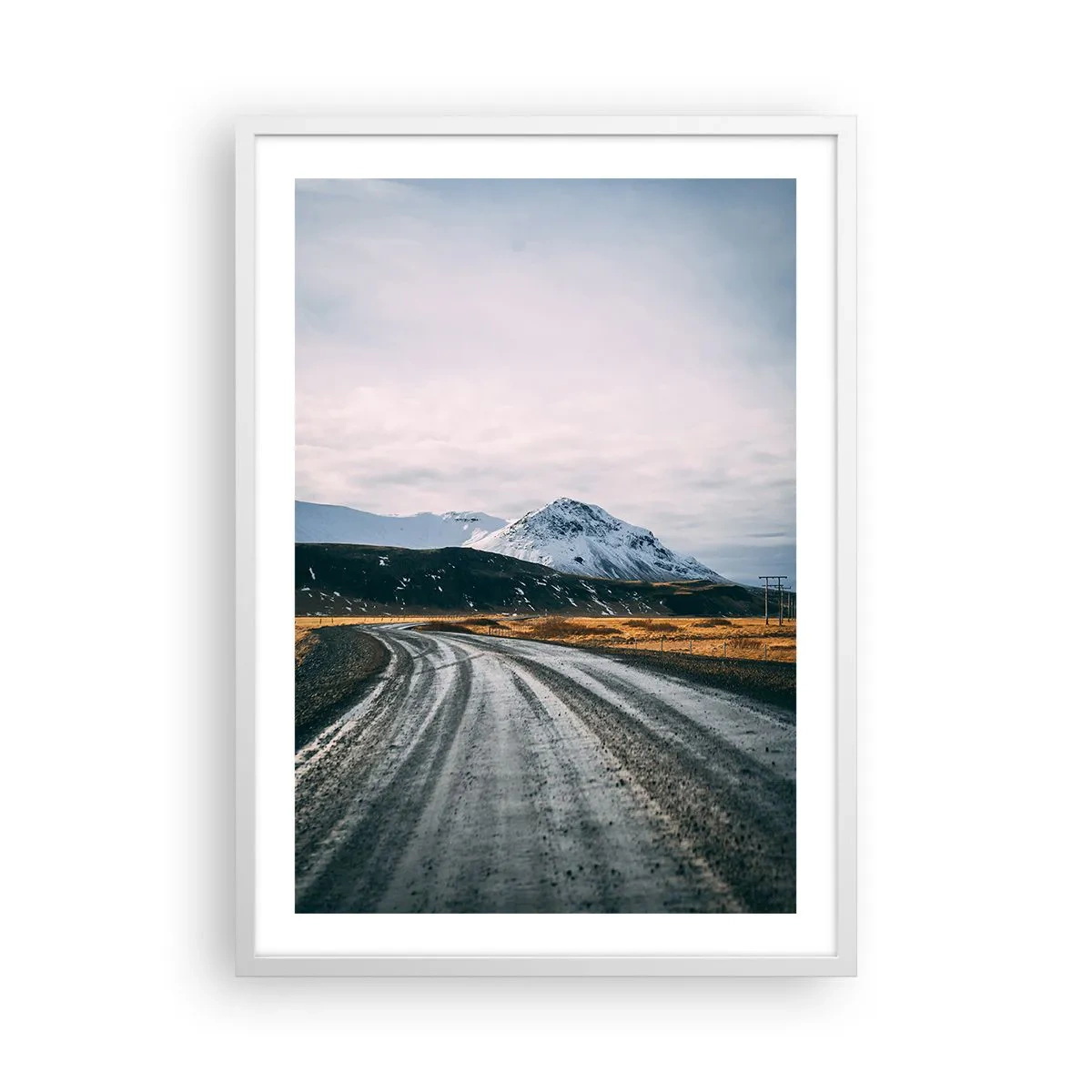 Poster in einem weißen Rahmen - Im isländischen Flair - 50x70 cm
