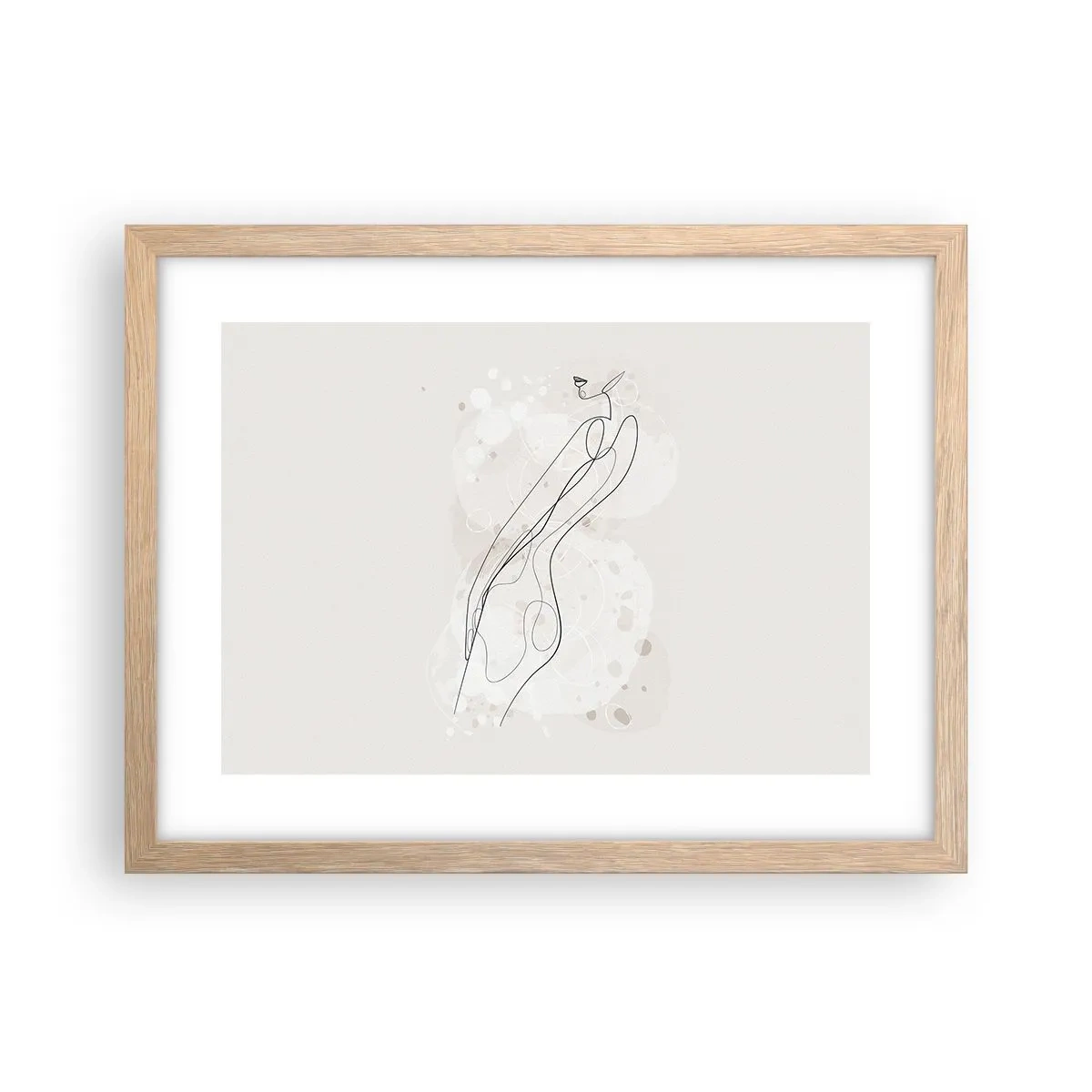 Poster in einem Rahmen aus heller Eiche - Der Blick schweift - 40x30 cm