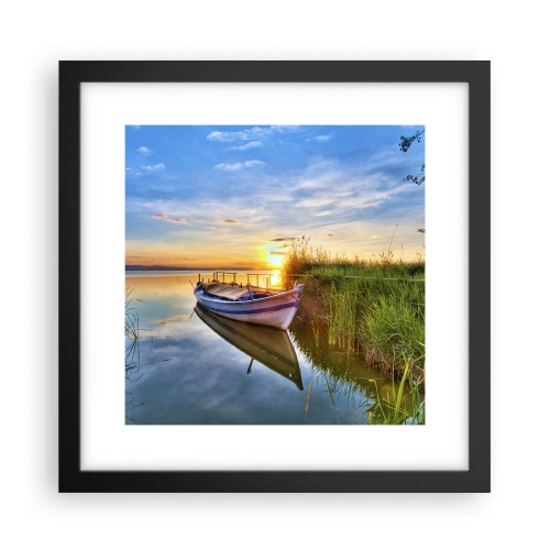 Poster in einem schwarzem Rahmen - Bucht erfüllter Träume - 30x30 cm