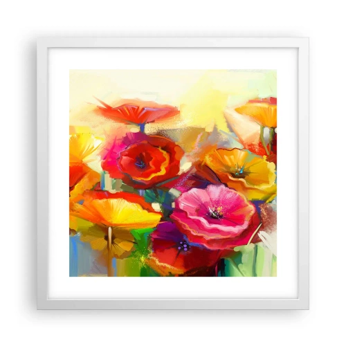 Poster in einem weißen Rahmen - Nicht nur rot - 40x40 cm