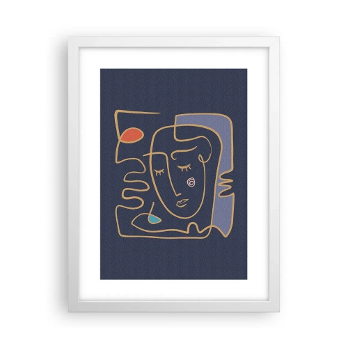 Poster in einem weißen Rahmen - In Gedanken - 30x40 cm
