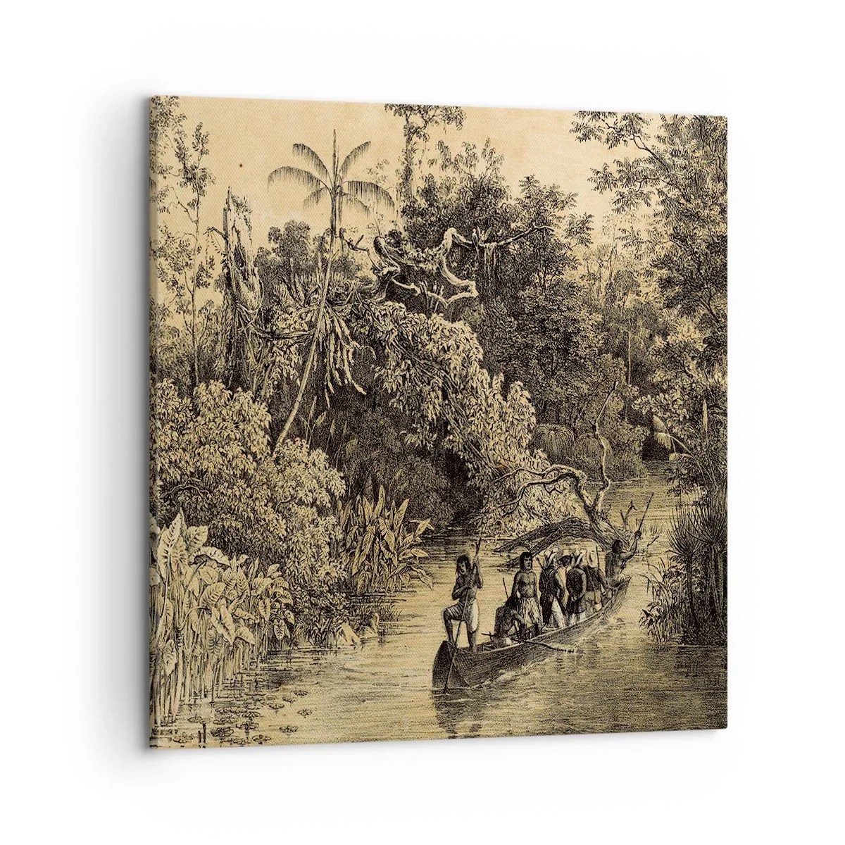 Bild auf Leinwand - Leinwandbild - Expedition zur Quelle - 50x50 cm