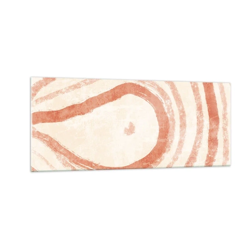 Glasbild - Bild auf glas - Korallenkreise – Komposition - 100x40 cm