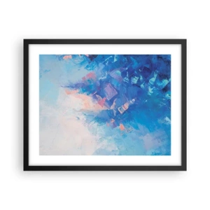 Poster in einem schwarzem Rahmen - Winter-Abstraktion - 50x40 cm