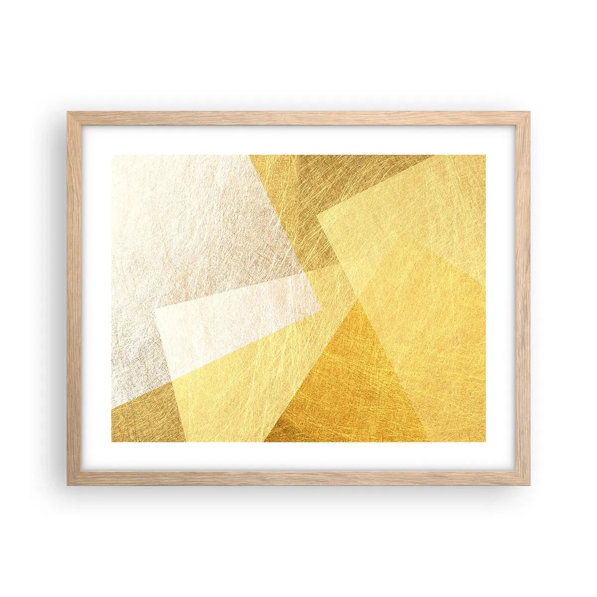 Poster in einem Rahmen aus heller Eiche - Geometriewetter - 50x40 cm