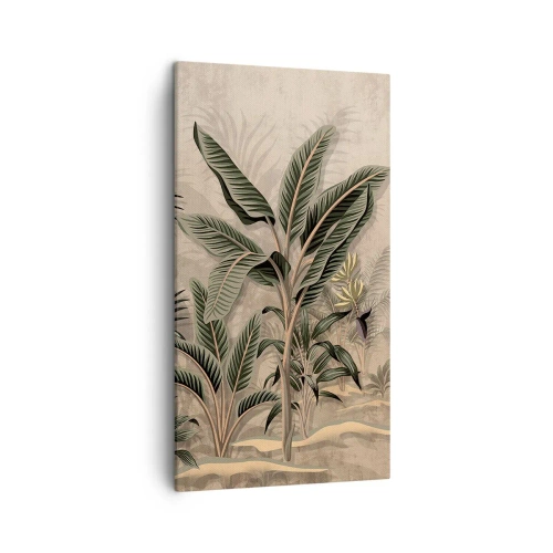 Bild auf Leinwand - Leinwandbild - Eine Gravur im Kolonialstil - 45x80 cm