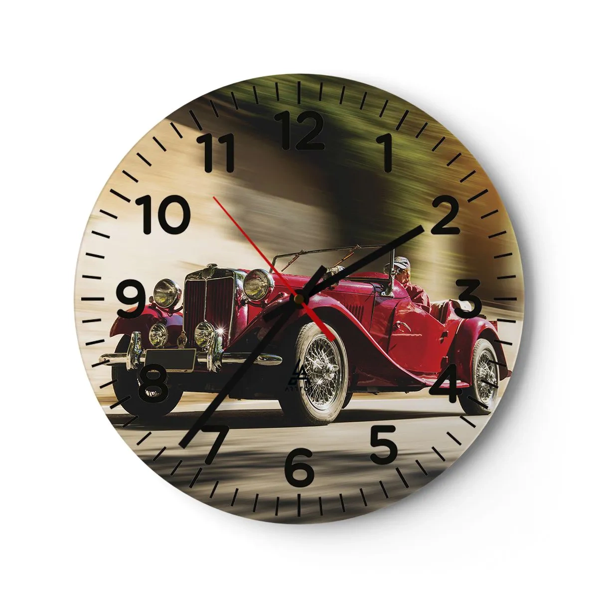 Wanduhr - Glasuhr - Schöner als Nike von Samothrake - 40x40 cm