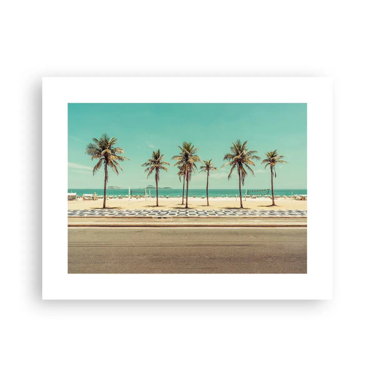 Poster - Beim Bewachen des Strandes - 40x30 cm