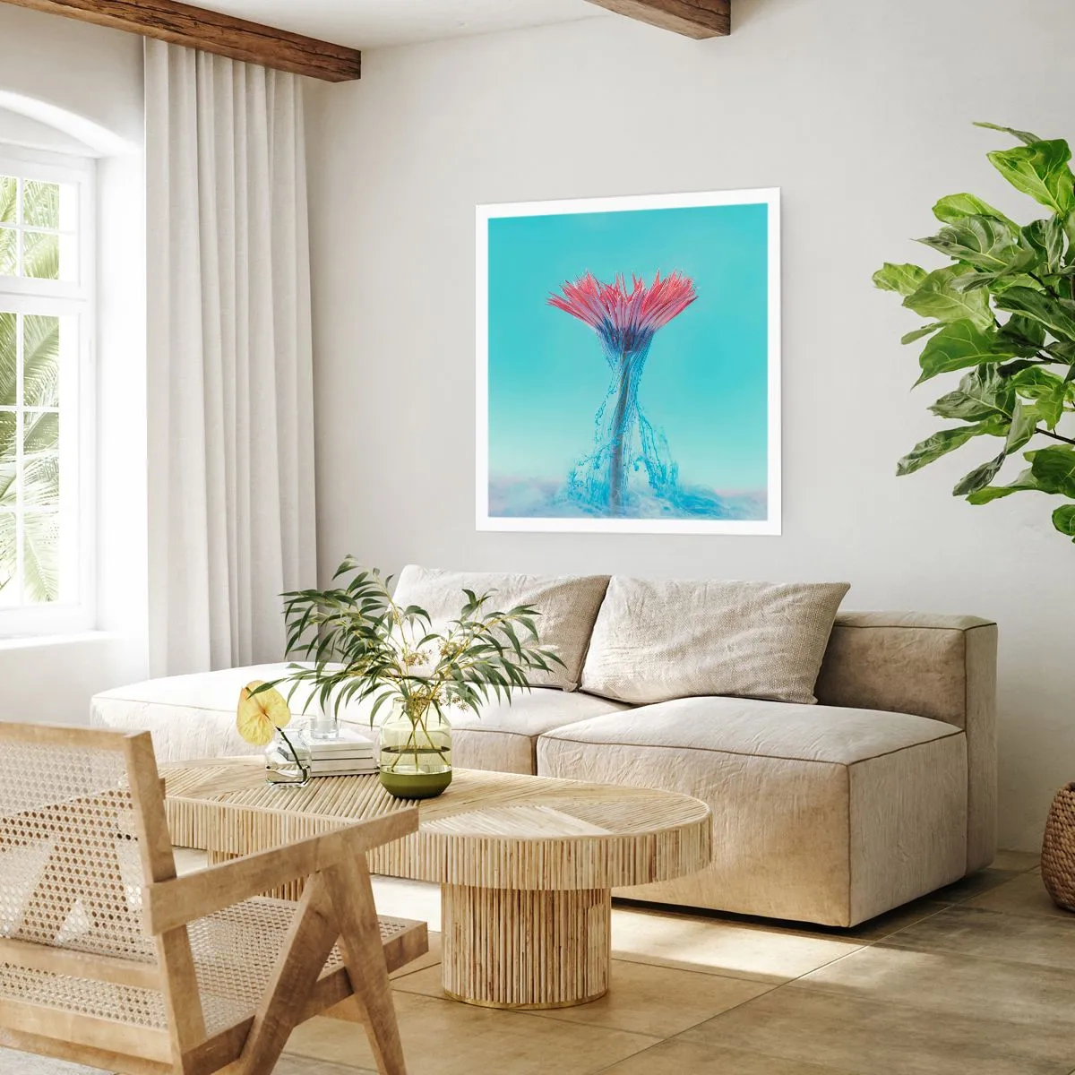 Poster - In einer belebenden Umarmung - 60x60 cm