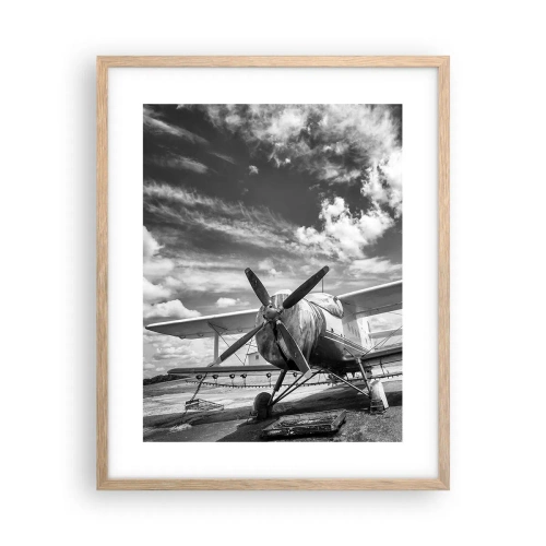 Poster in einem Rahmen aus heller Eiche - Ich kann es kaum erwarten! - 40x50 cm