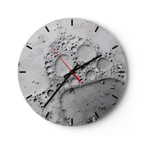 Wanduhr - Glasuhr - Schaumpfad - 40x40 cm