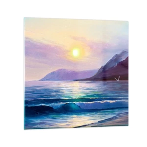 Glasbild - Bild auf glas - Wasser- und Luftkristall - 30x30 cm