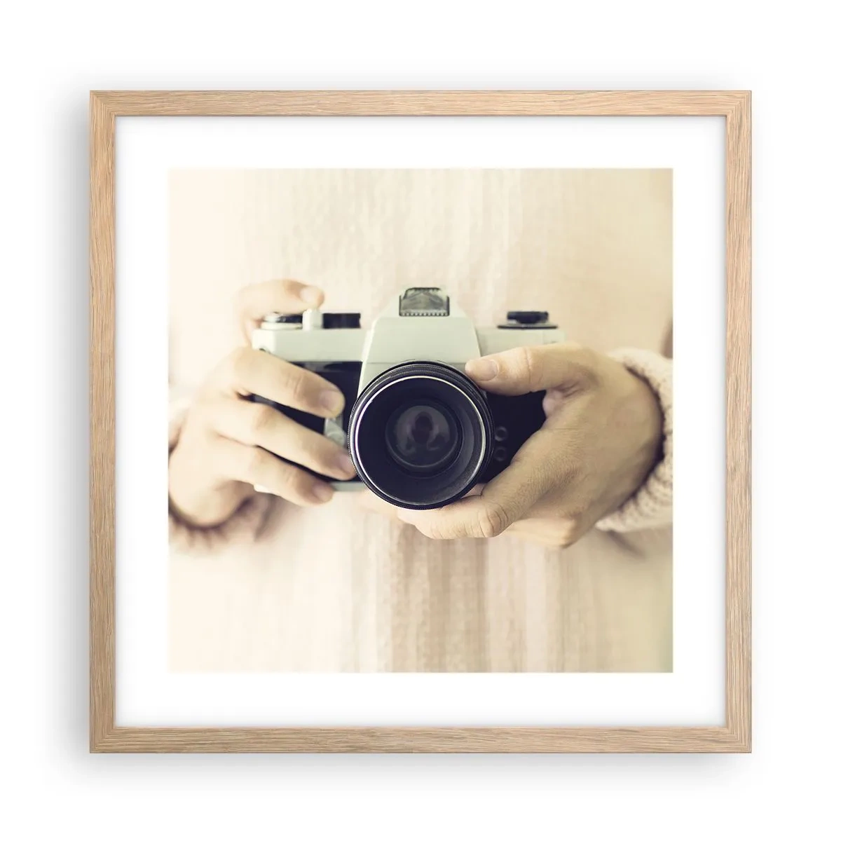 Poster in einem Rahmen aus heller Eiche - Um mehr zu sehen ... - 40x40 cm