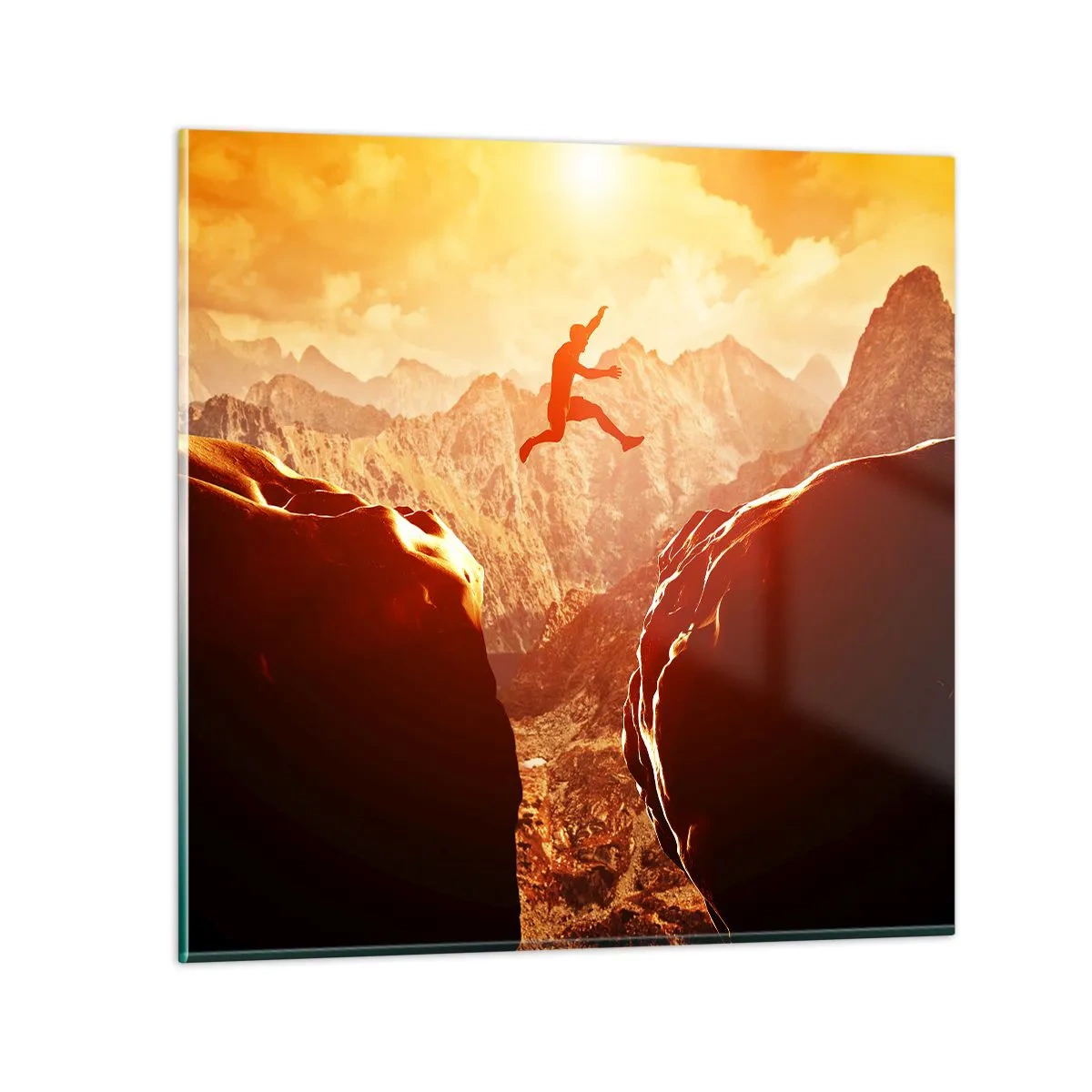 Glasbild - Bild auf glas - Grenzen überschreiten - 40x40 cm