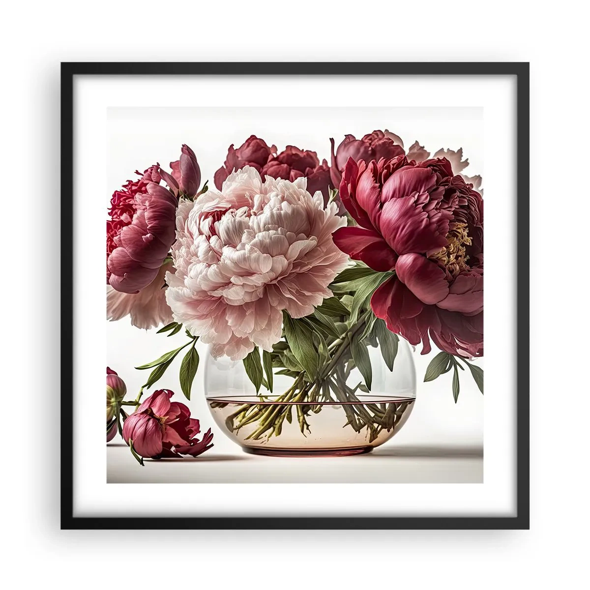 Poster in einem schwarzem Rahmen - In voller Schönheit - 50x50 cm