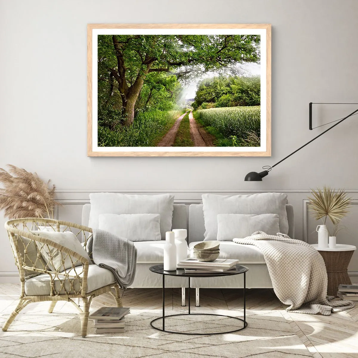 Poster in einem Rahmen aus heller Eiche - Et in Arcadia ego - 70x50 cm