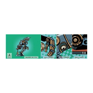 Fototapeten Muster Premium Sand - Über der Essenz des Seins - Abstraktion, Intelligenter Roboter, Für Kinder - 100x30 cm