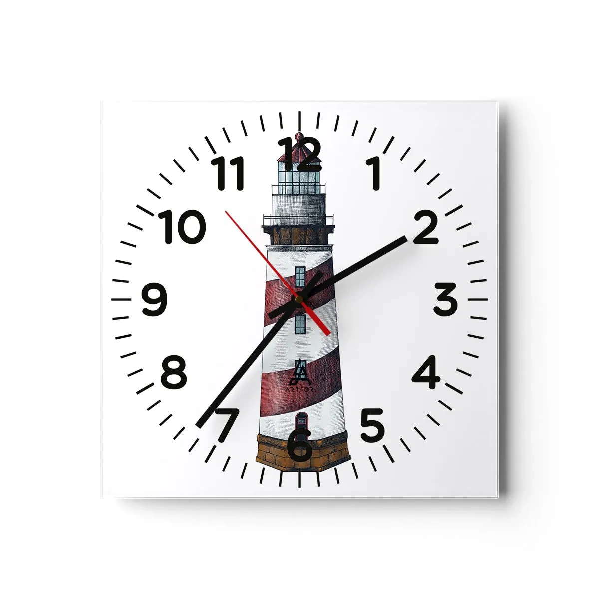 Wanduhr - Glasuhr - Immer auf der Hut - 40x40 cm